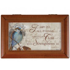 Carson Home Accents I Can Do All Things Music Decorative Box CSHA1293